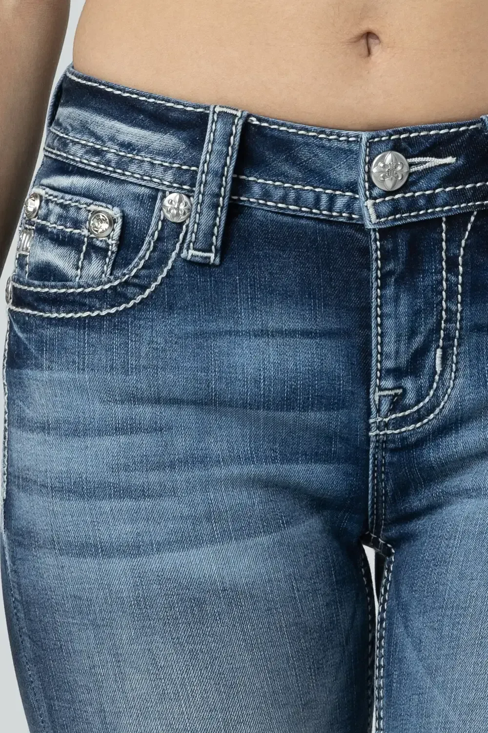 Silver Angel Down Wings Bootcut Jeans