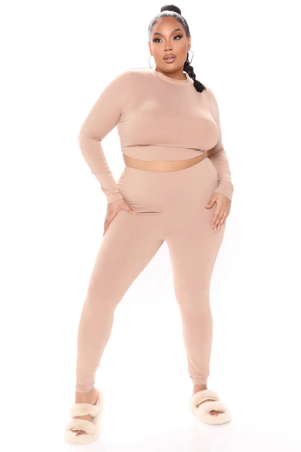 Meet At My Favorite Spot Legging Set - Taupe