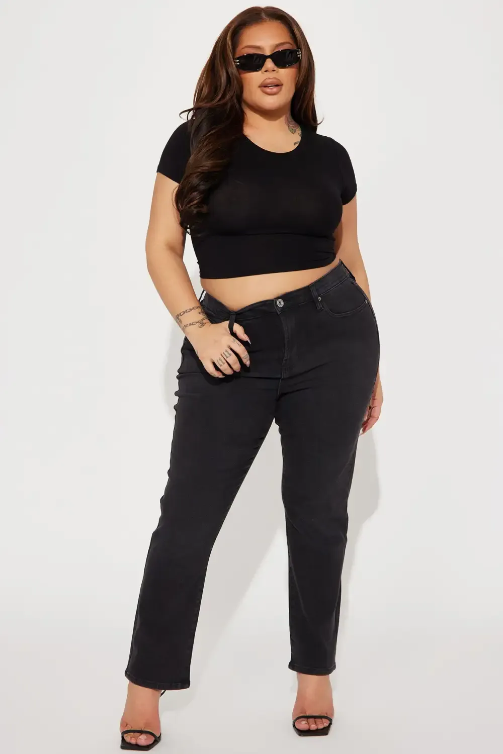 What You Like Stretch Straight Leg Jean - Black
