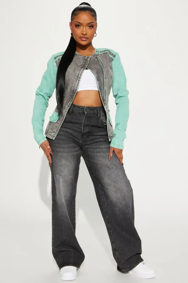 Be Real Denim Jacket - Grey/combo