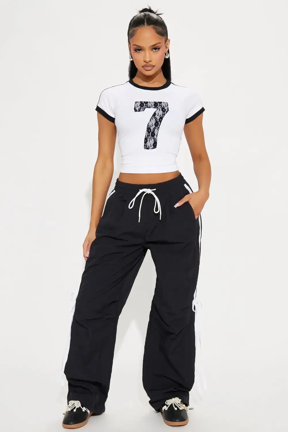 Taura Windbreaker Track Pant - Black