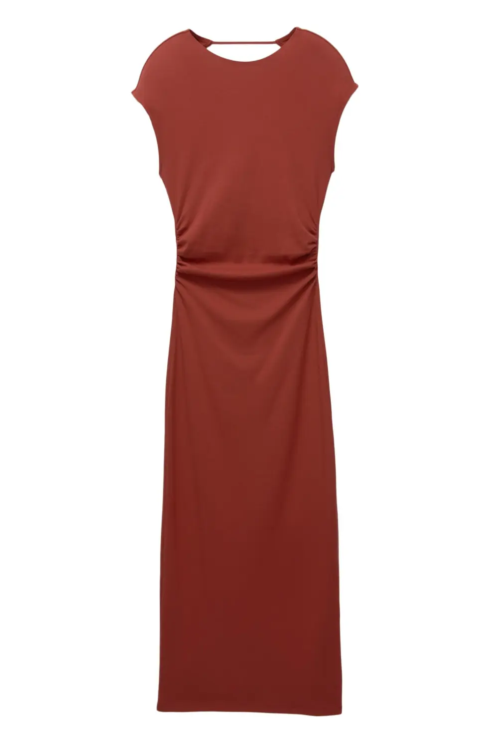 Vestido midi frunces