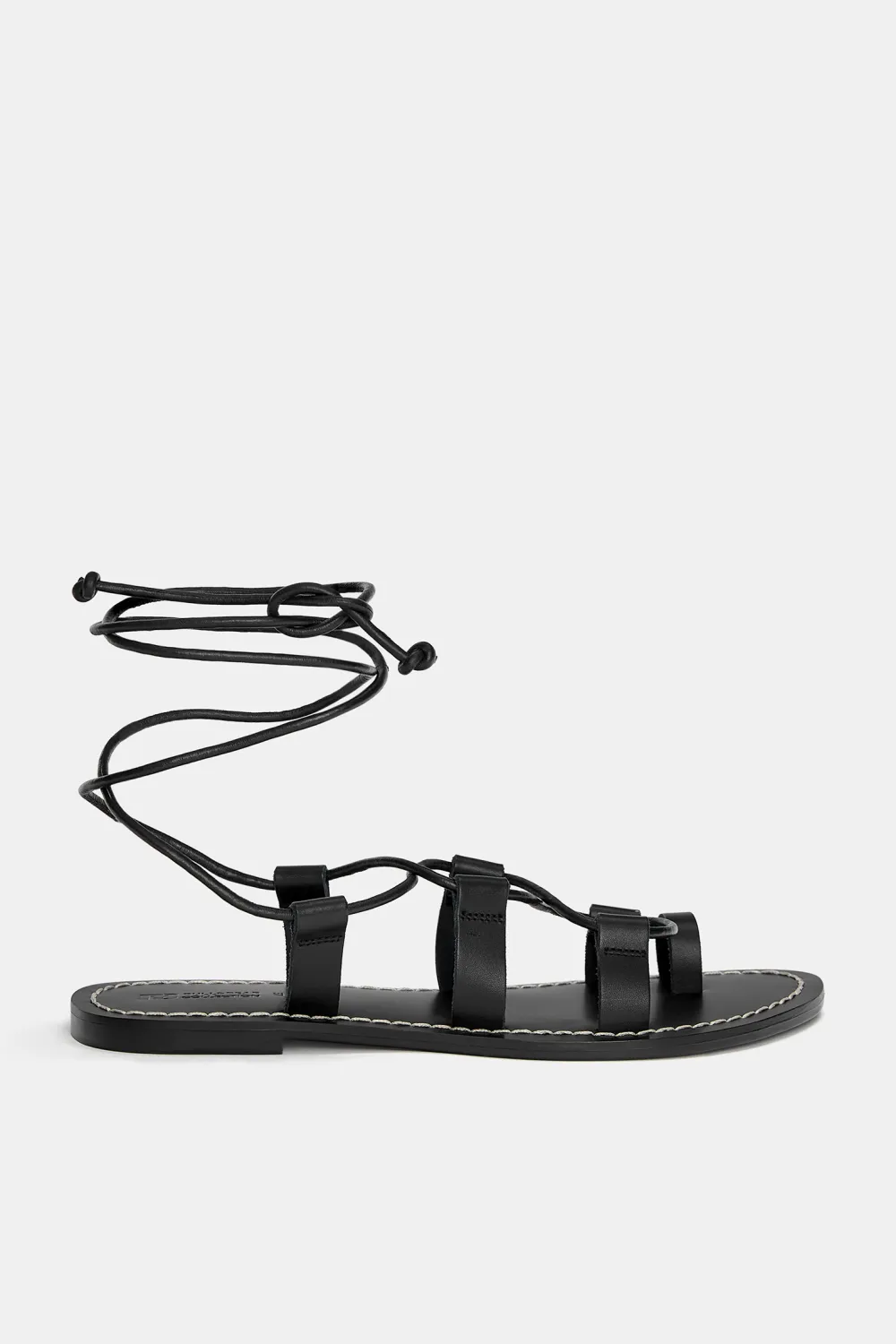 Sandalias planas piel lazada