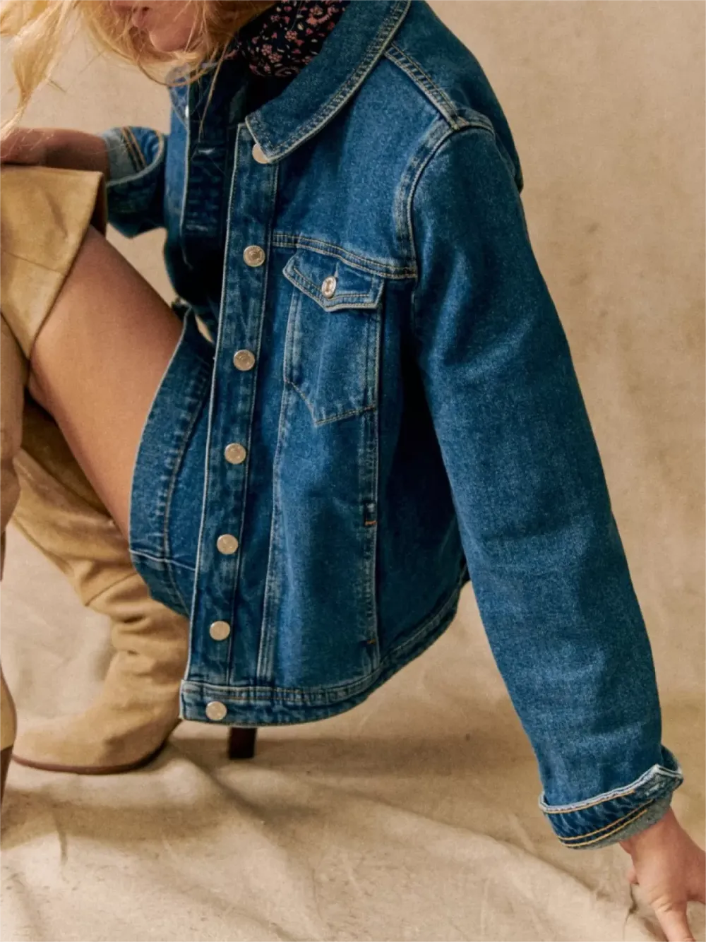 Buttoned Front Closure Jacket