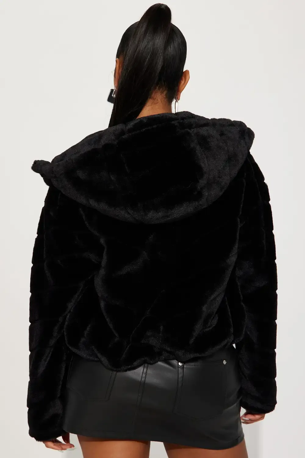 Capture This Faux Fur Jacket - Black