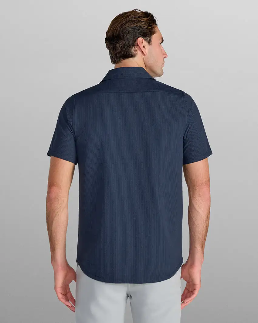 Seersucker Short Sleeve Button Down