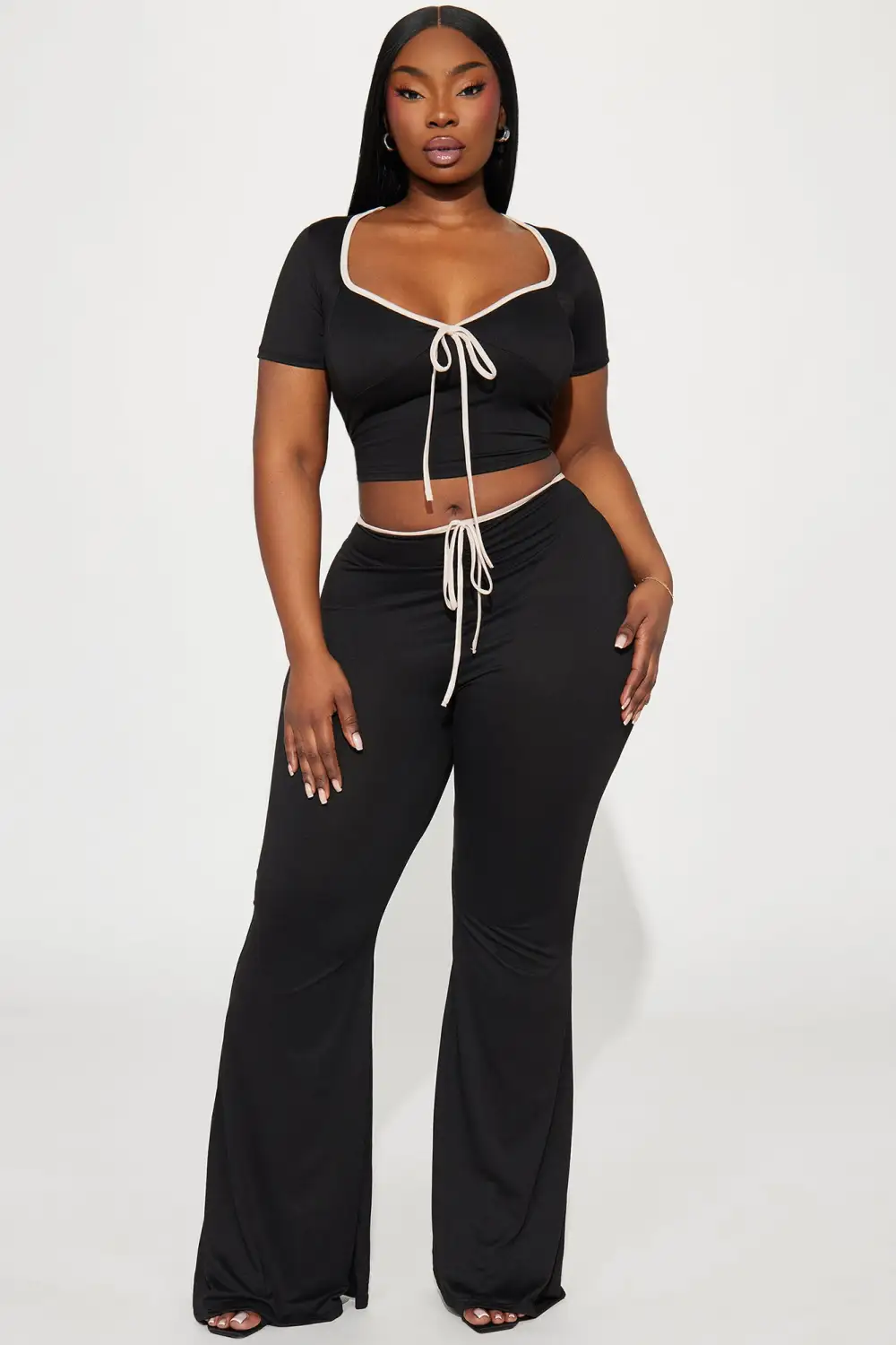 The Bow Era Pant Set - Black