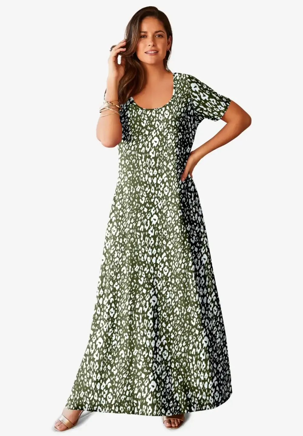 Stretch Cotton T-Shirt Maxi Dress