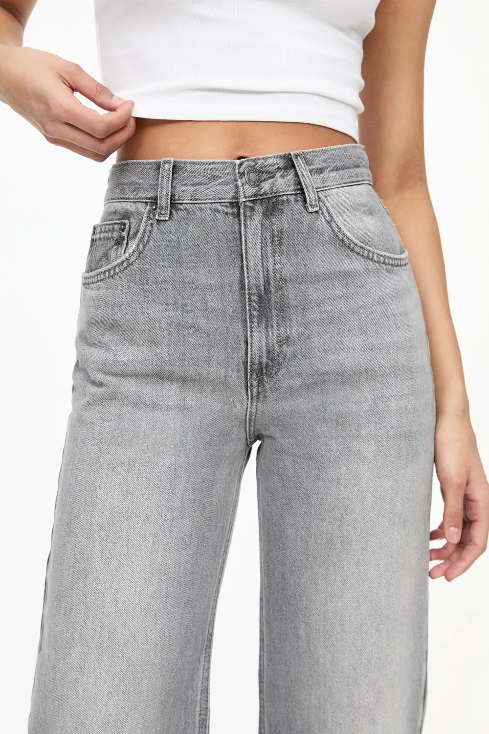 Jeans rectos tiro alto