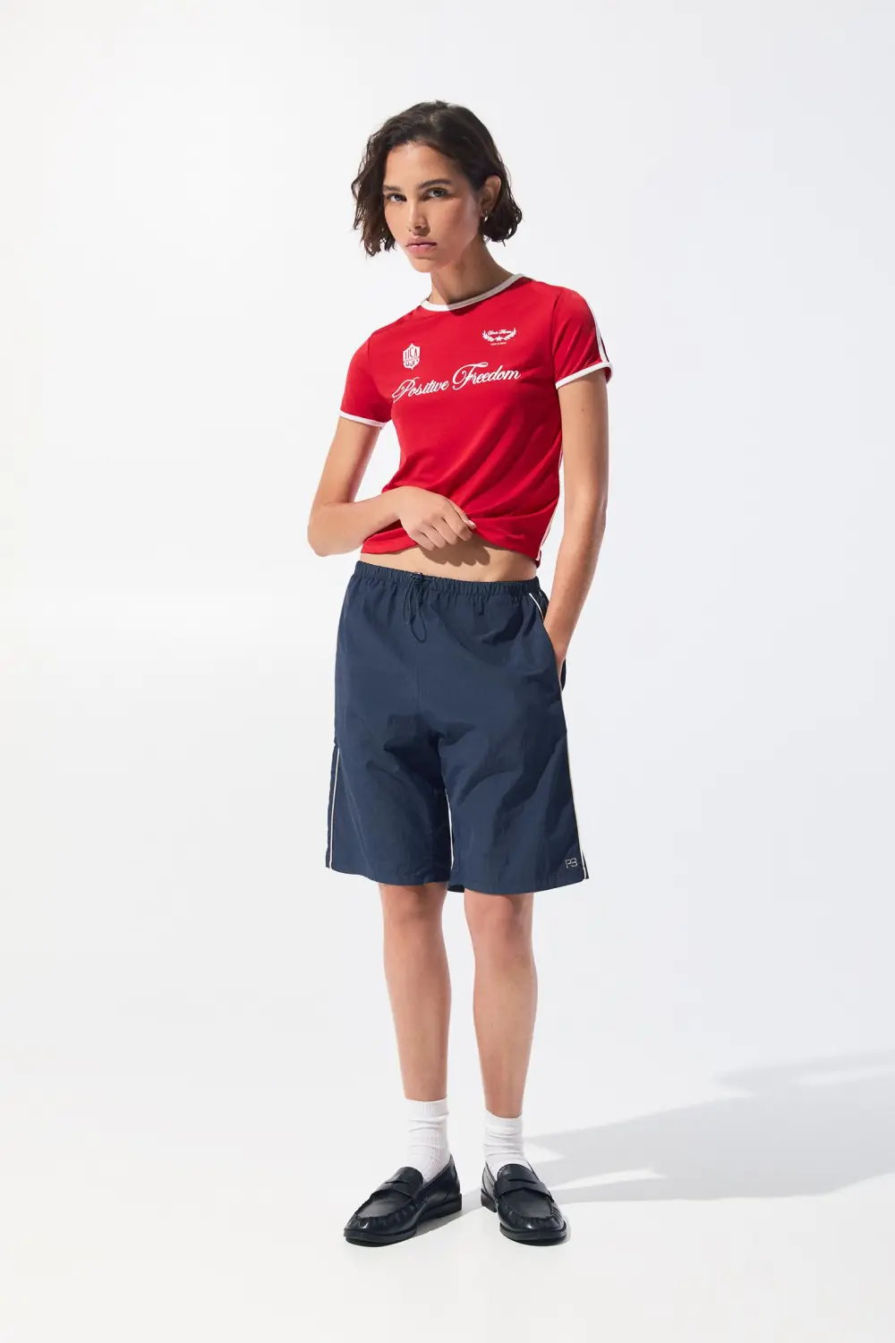 Camiseta cropped poliamida