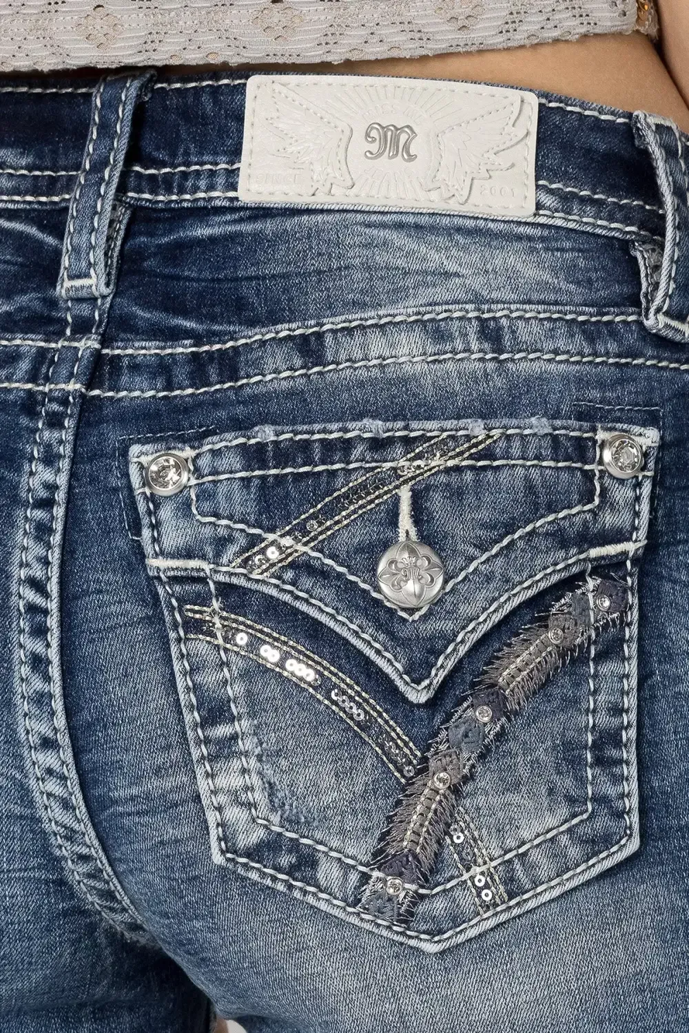 Sequin Road Bootcut Jeans