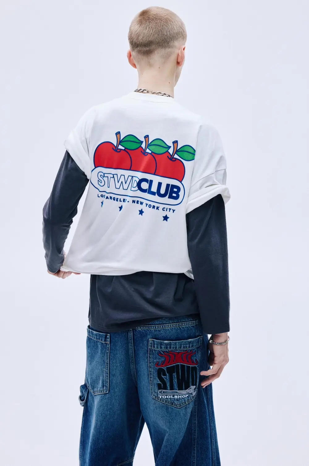 STWD T-shirt with an apple graphic