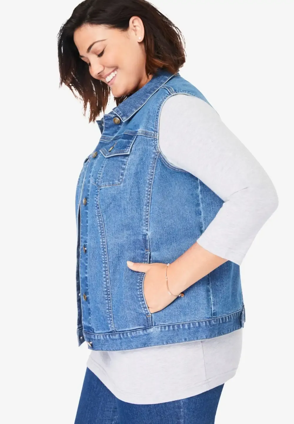Stretch Denim Vest