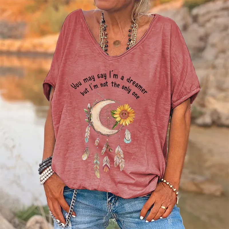 You May Say I'm A Dreamer But I'm Not The Only One Print Dreamcatcher Graphic Tees