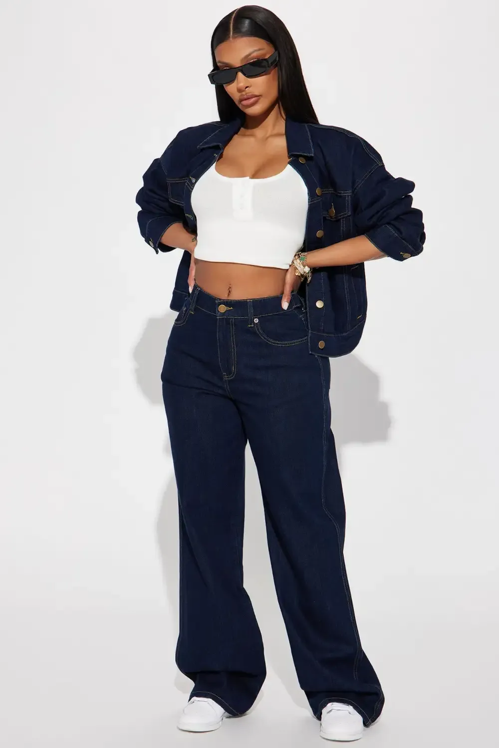 This Just In Loose Straight Leg Jeans - Dark Wash