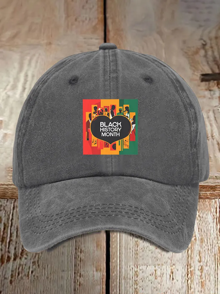 Black History Month Printed Baseball Cap
