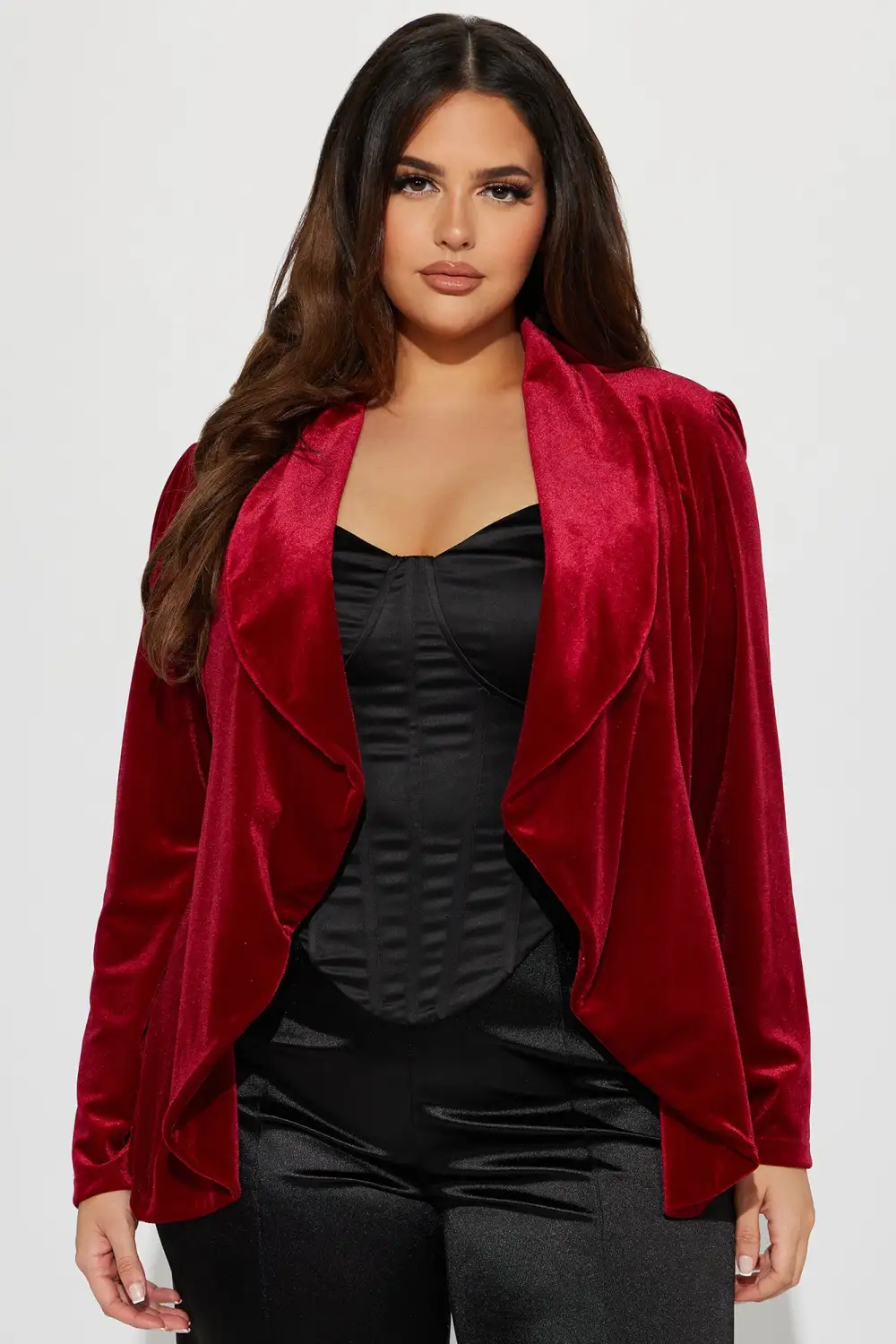 Meet And Greet Velvet Blazer - Red