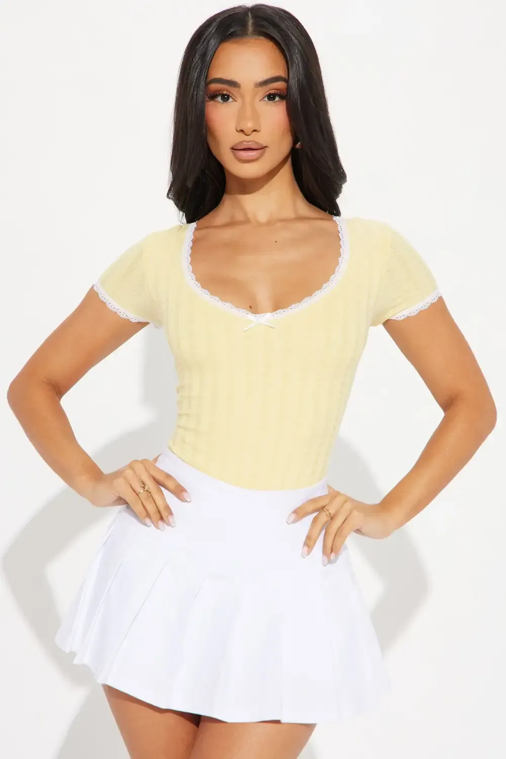 Heart Eyes For You Bodysuit - Butter Yellow