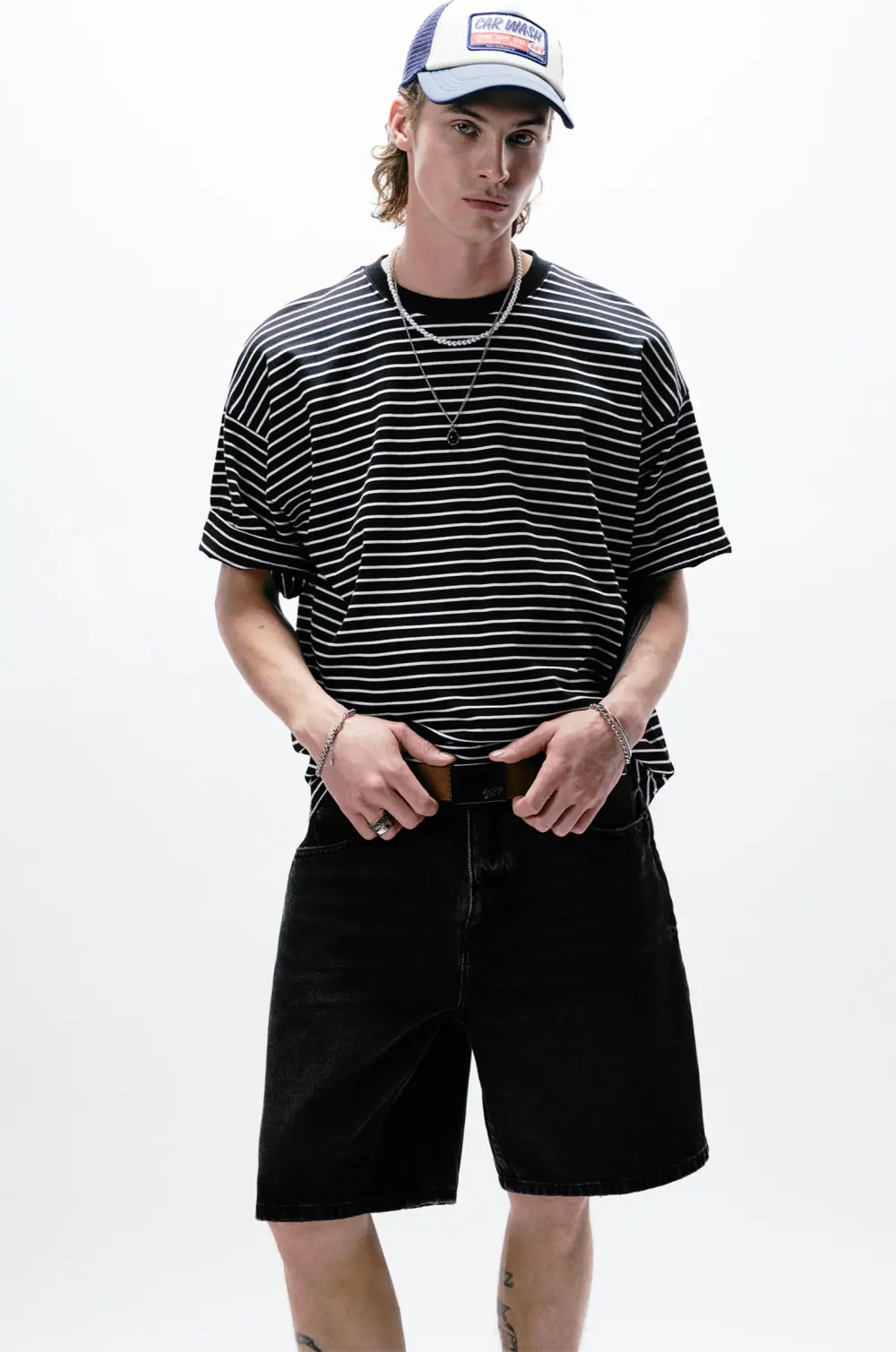 Standard denim Bermuda shorts