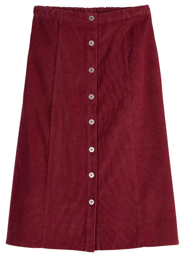 Classic Corduroy Midi Skirt