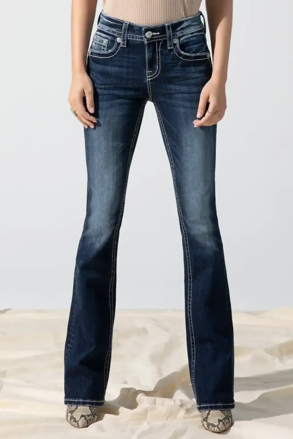 Ombre Wing Bootcut Jeans