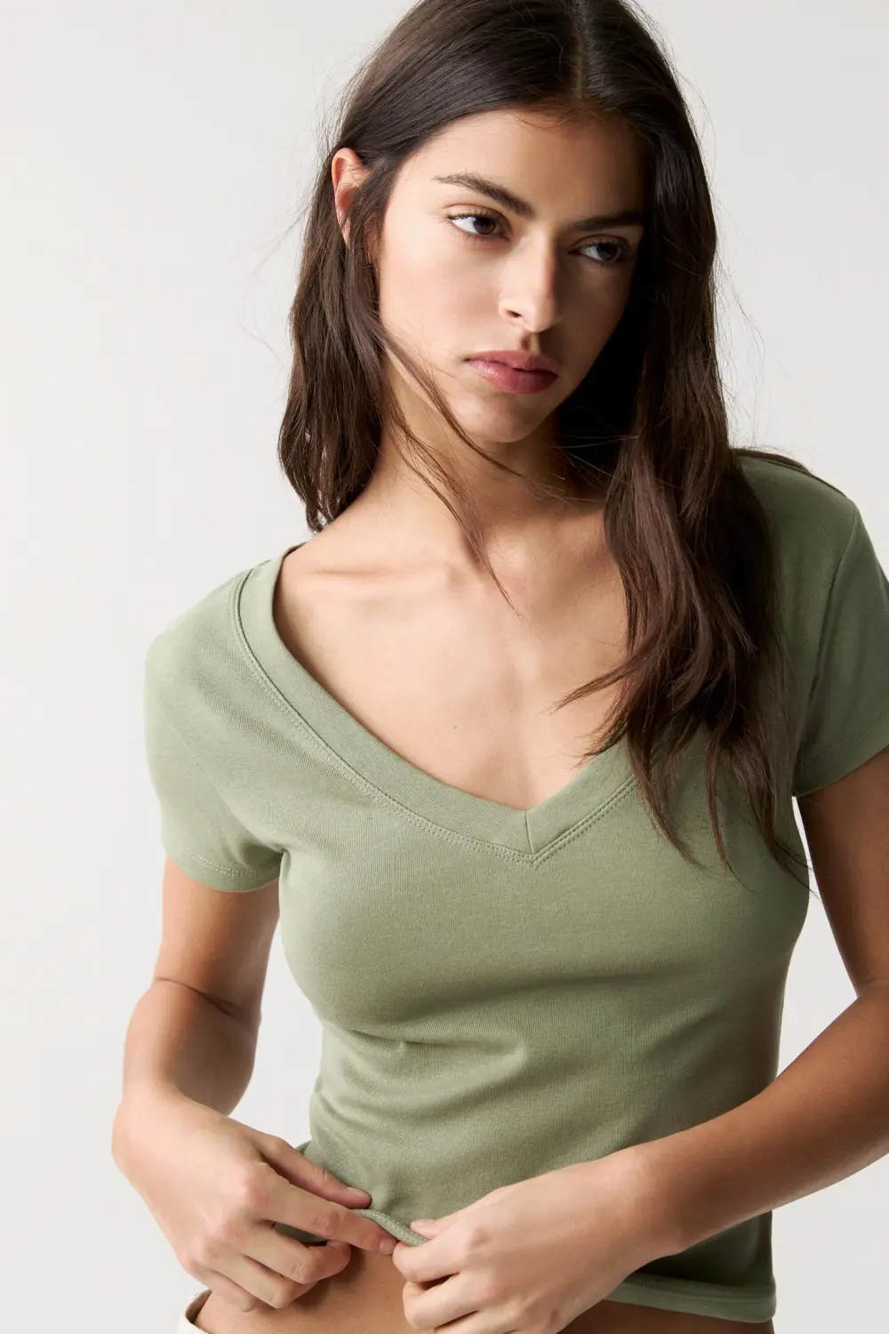 Camiseta escote pico