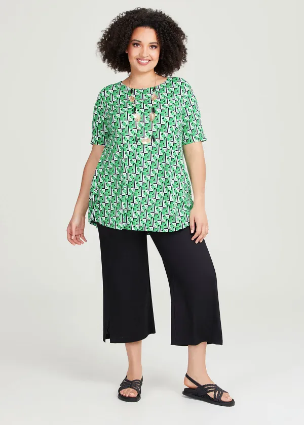 Stretch Linen Foundation Crop Pant