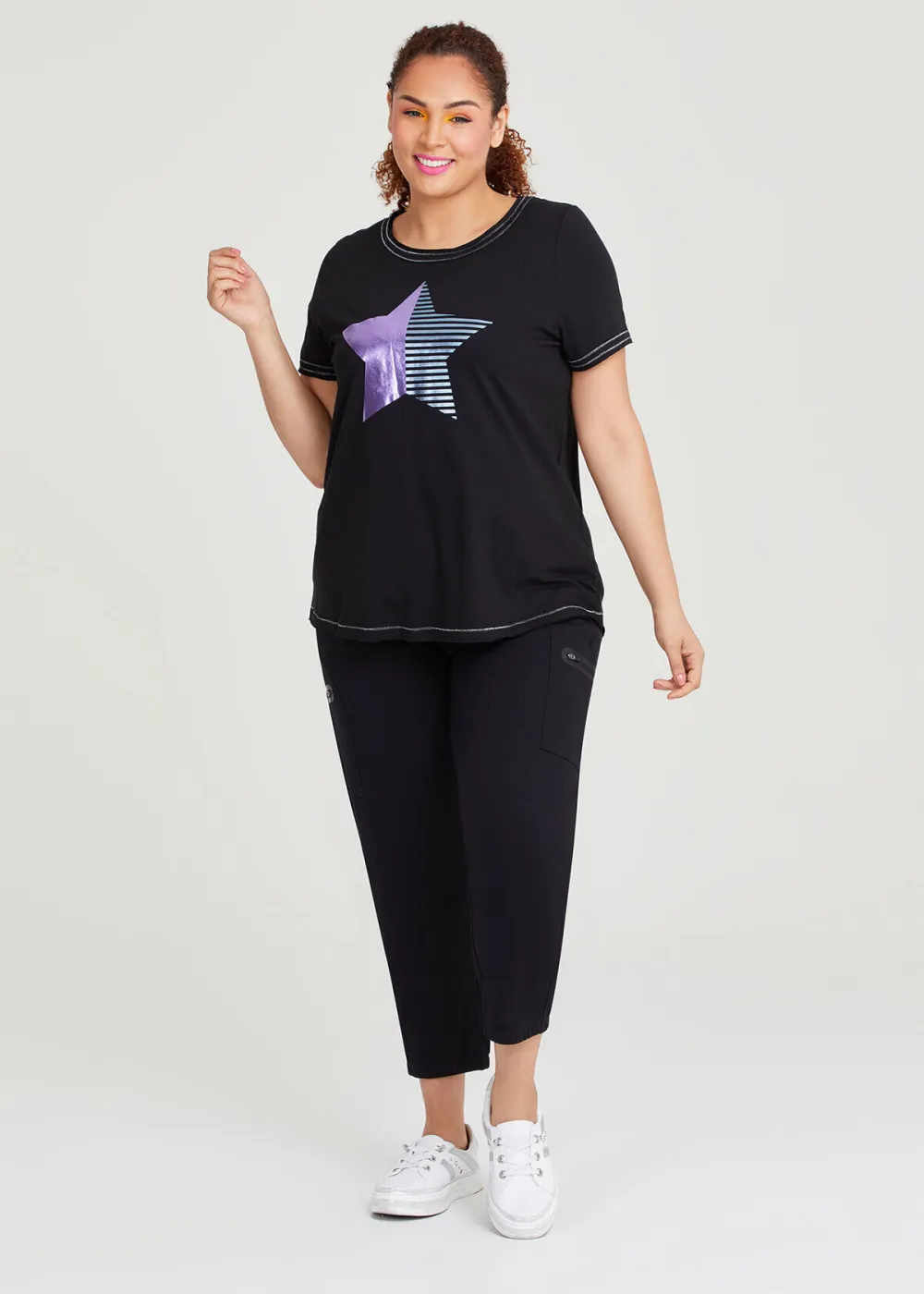 Bamboo Spliced Foil Star Top