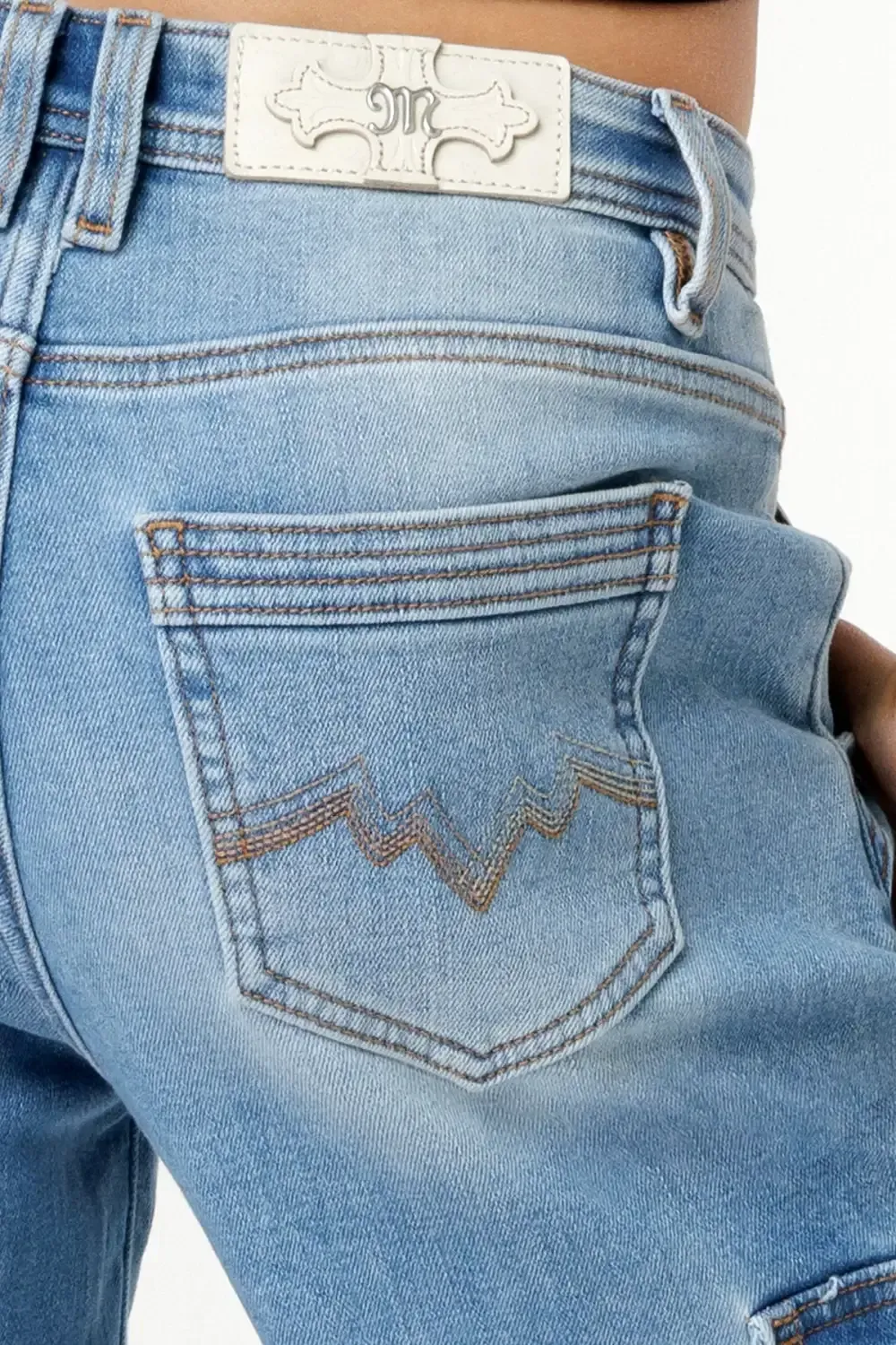 Sleek Denim Cargo