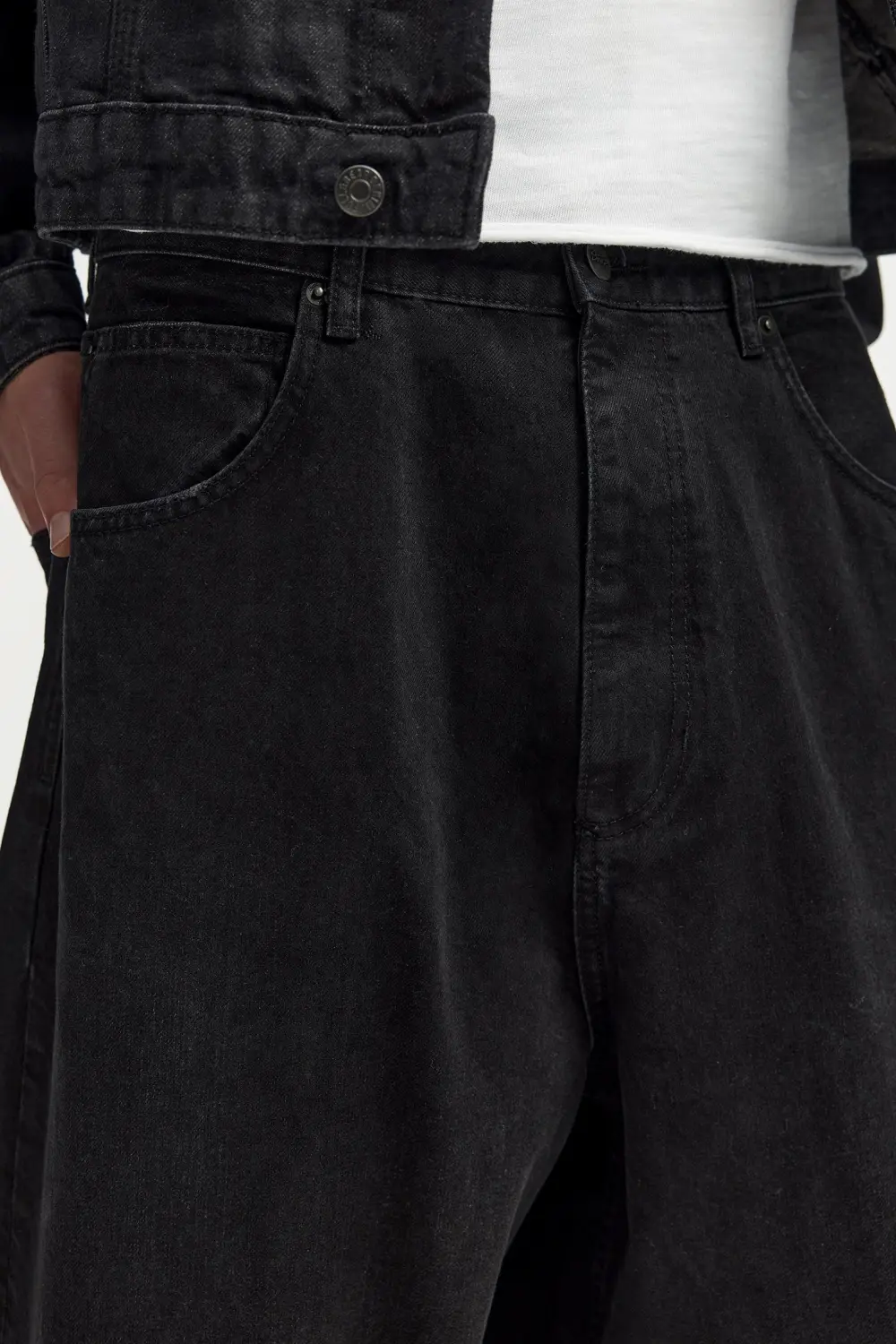 Super baggy washed finish jeans