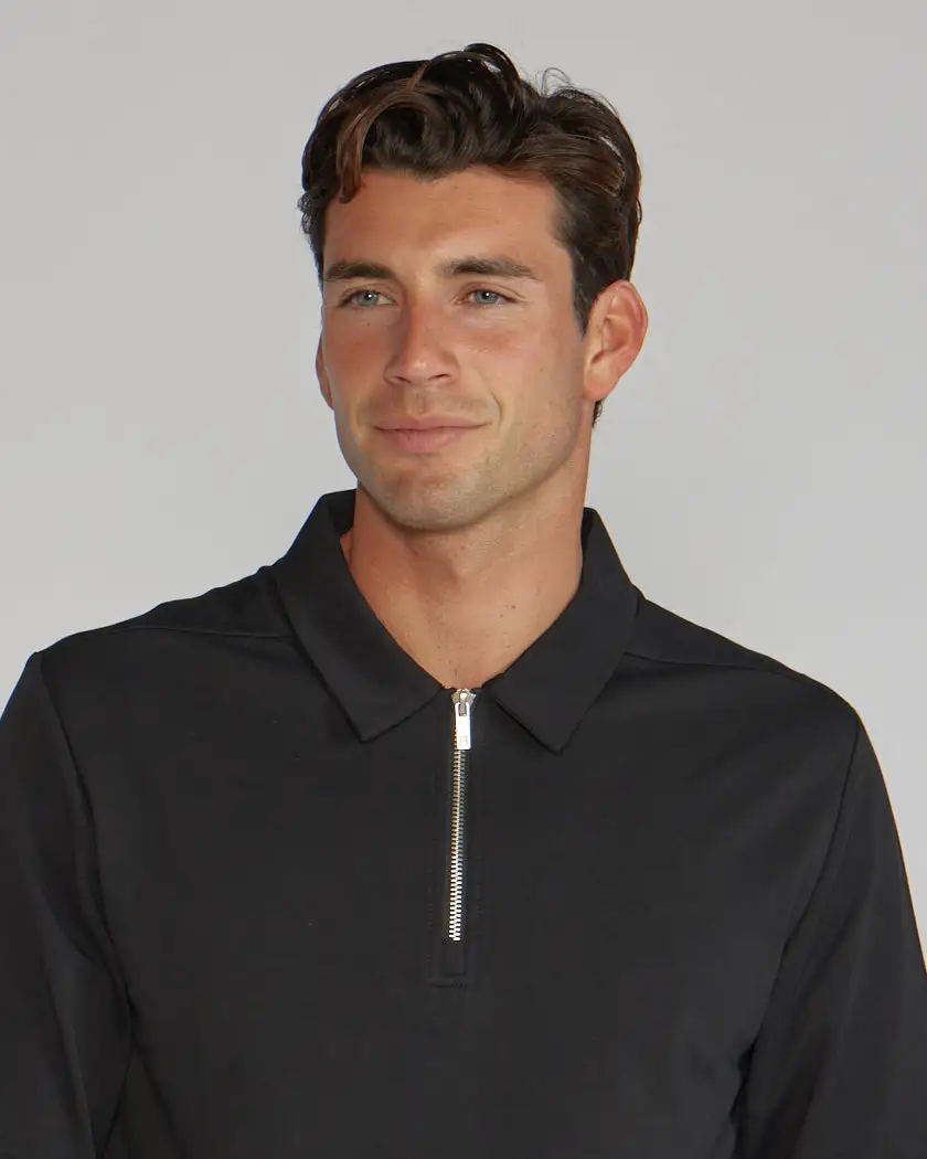 Lux Long Sleeve Zip Polo