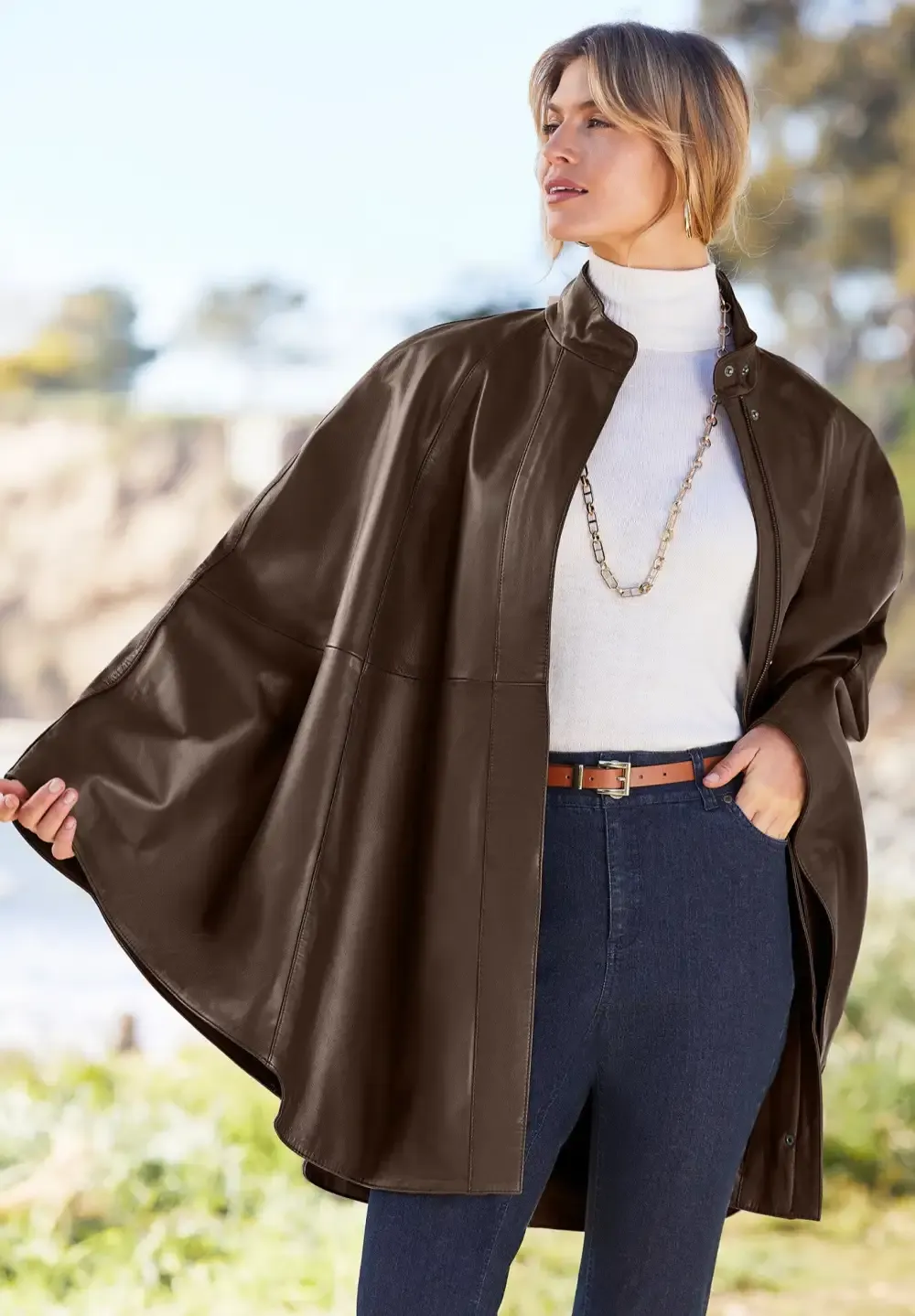 Leather Poncho
