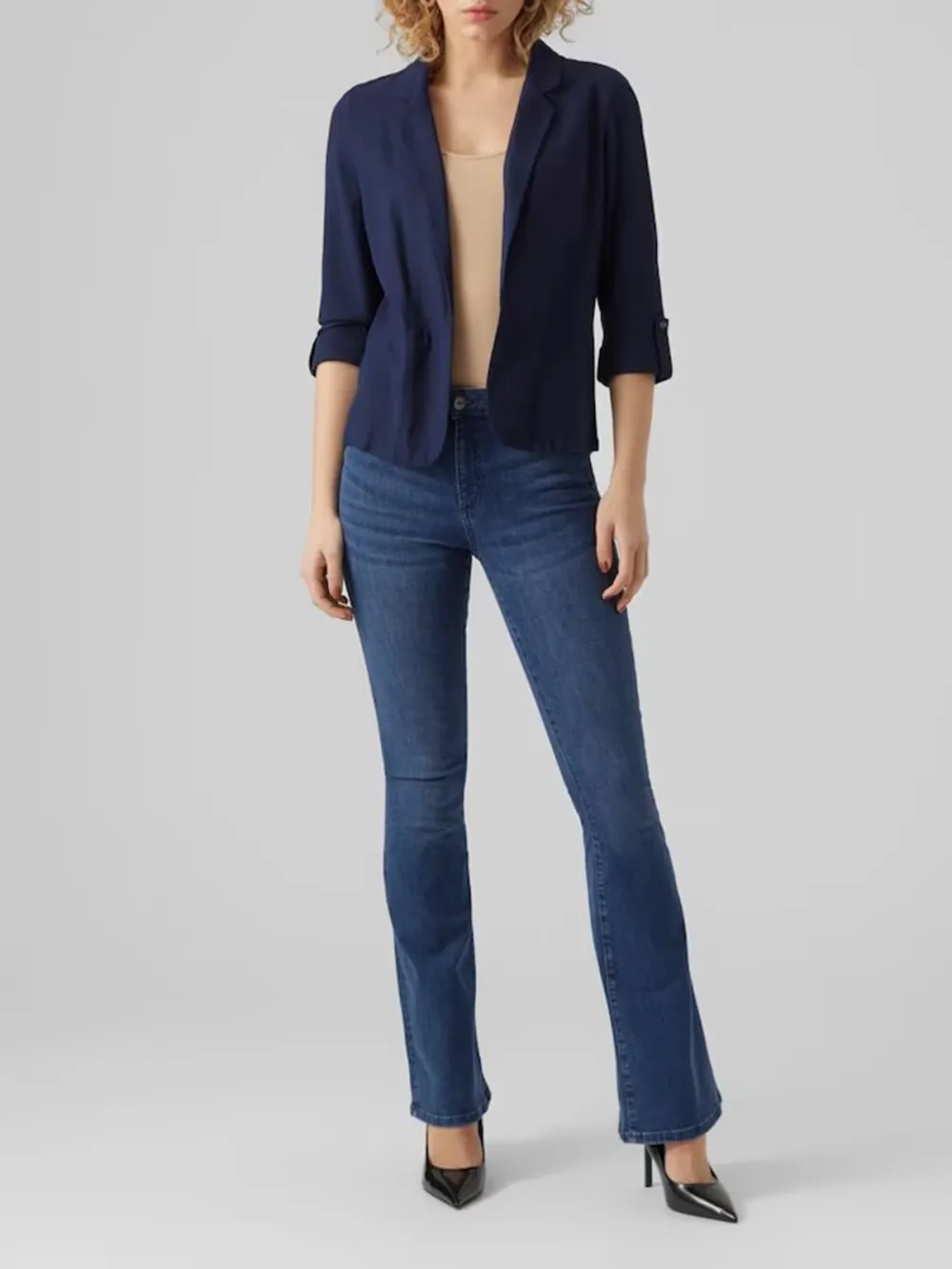 Plain Colored Soft Feel Blazer