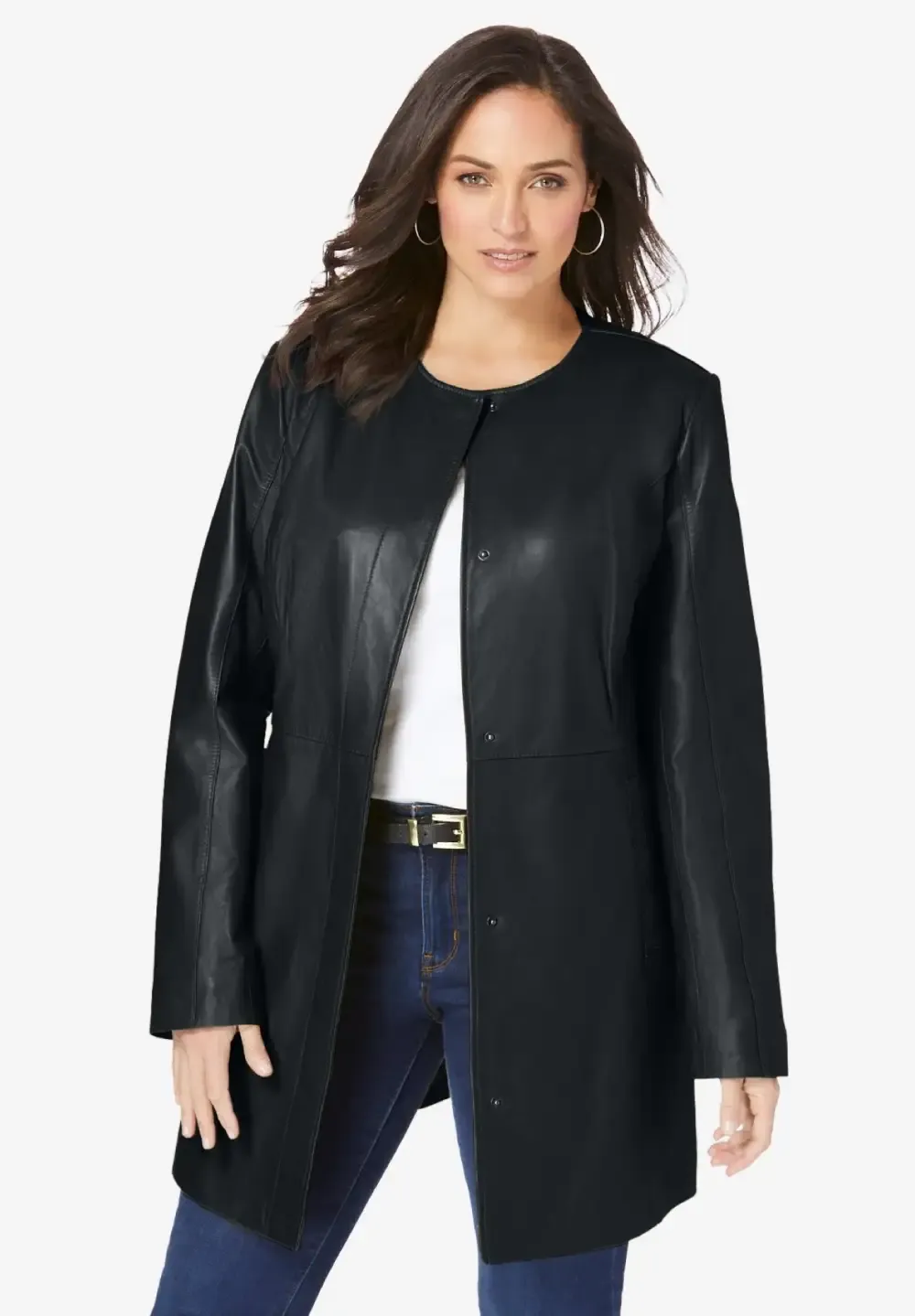 Three-Quarter Leather Jacket
