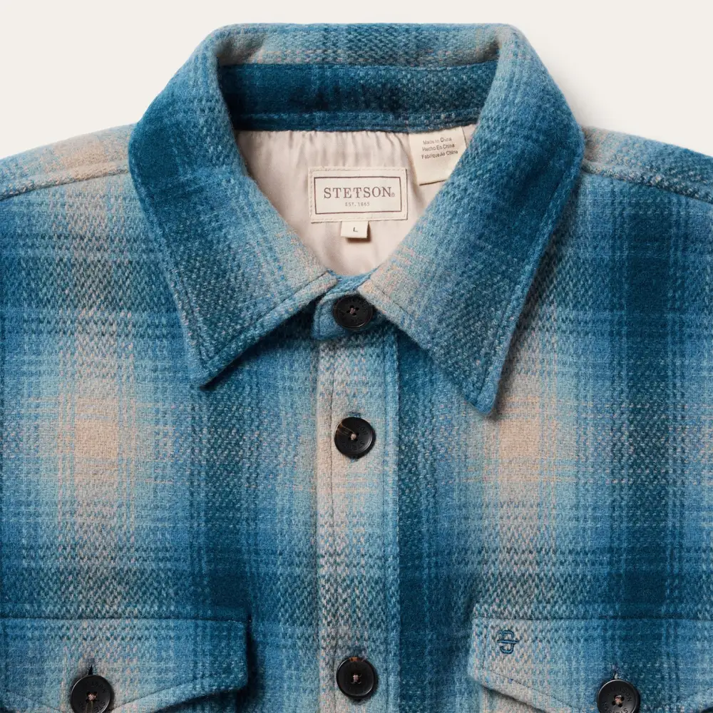 Wool Plaid Shirt Jacket