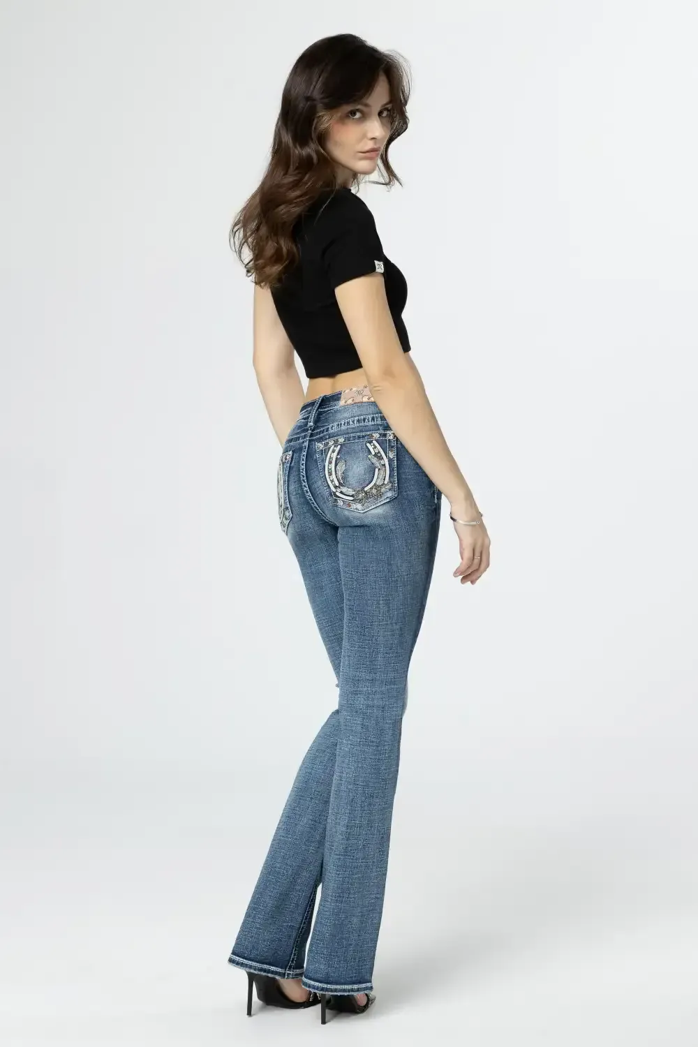 Tribal Horseshoe Bootcut Jeans