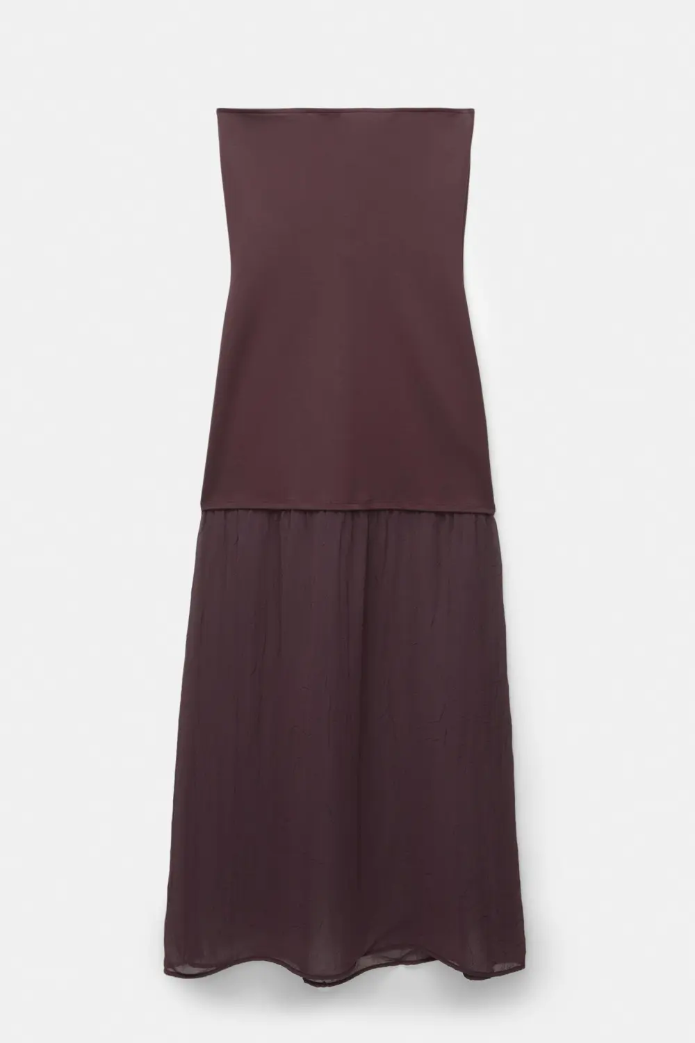 Vestido midi doble tejido