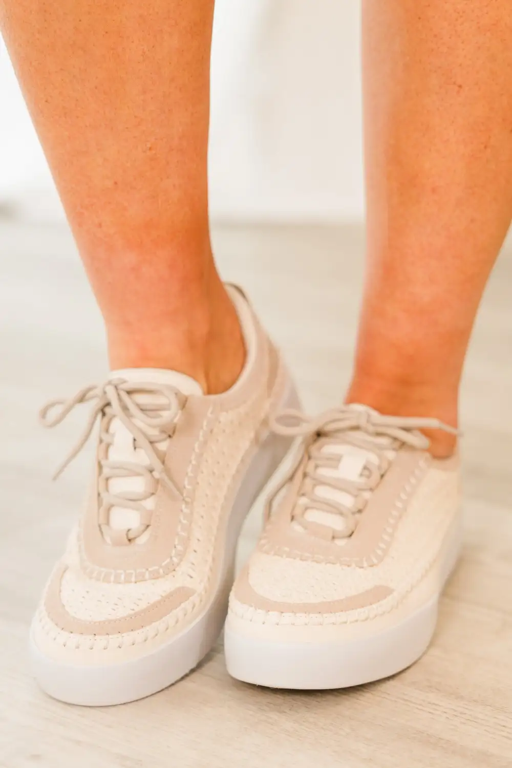 Core Couture Sneakers, Cream