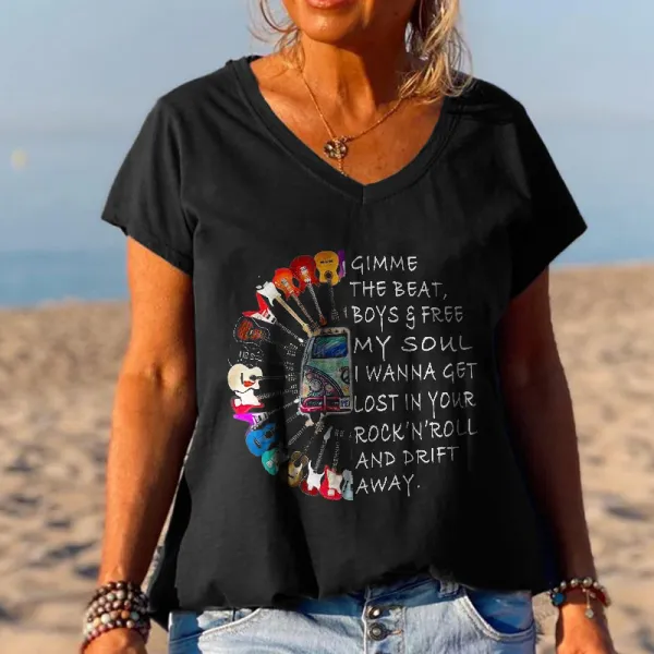 Gimme The Beat Boys &free My Soul Guitars Graphic Tees