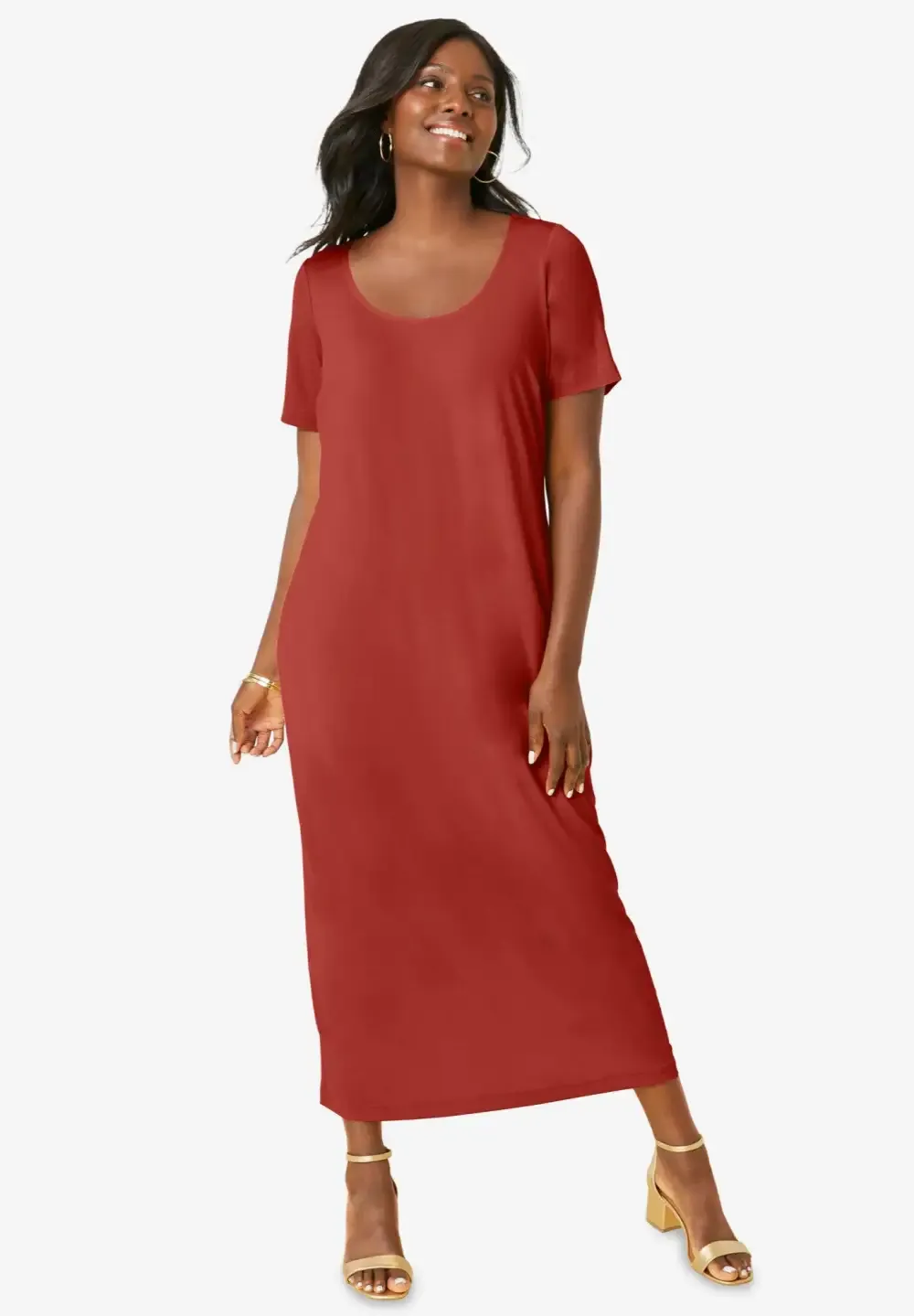 2-Piece Stretch Knit Duster Set