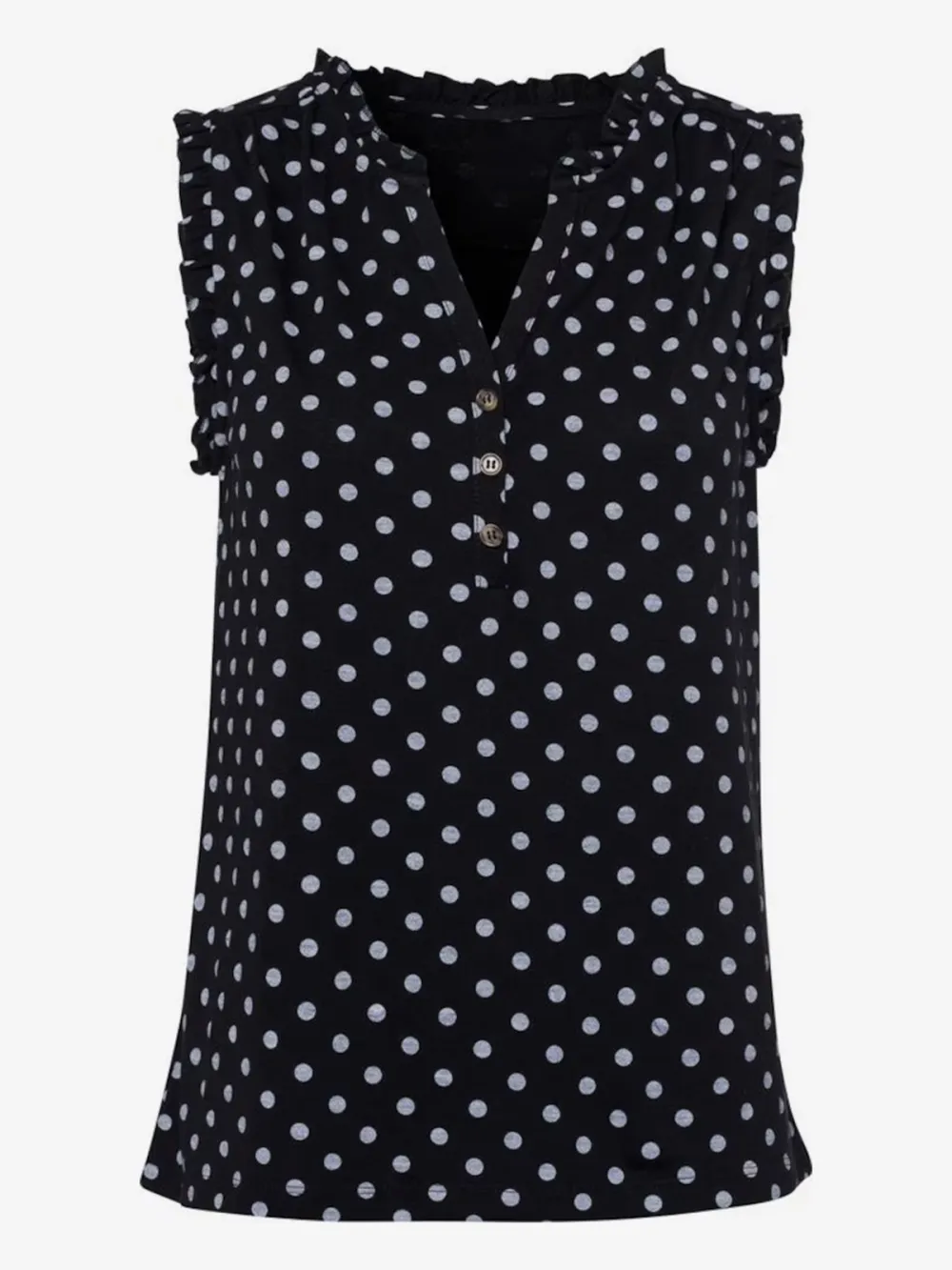 PolkaDot V-neck Casual Style Blouses