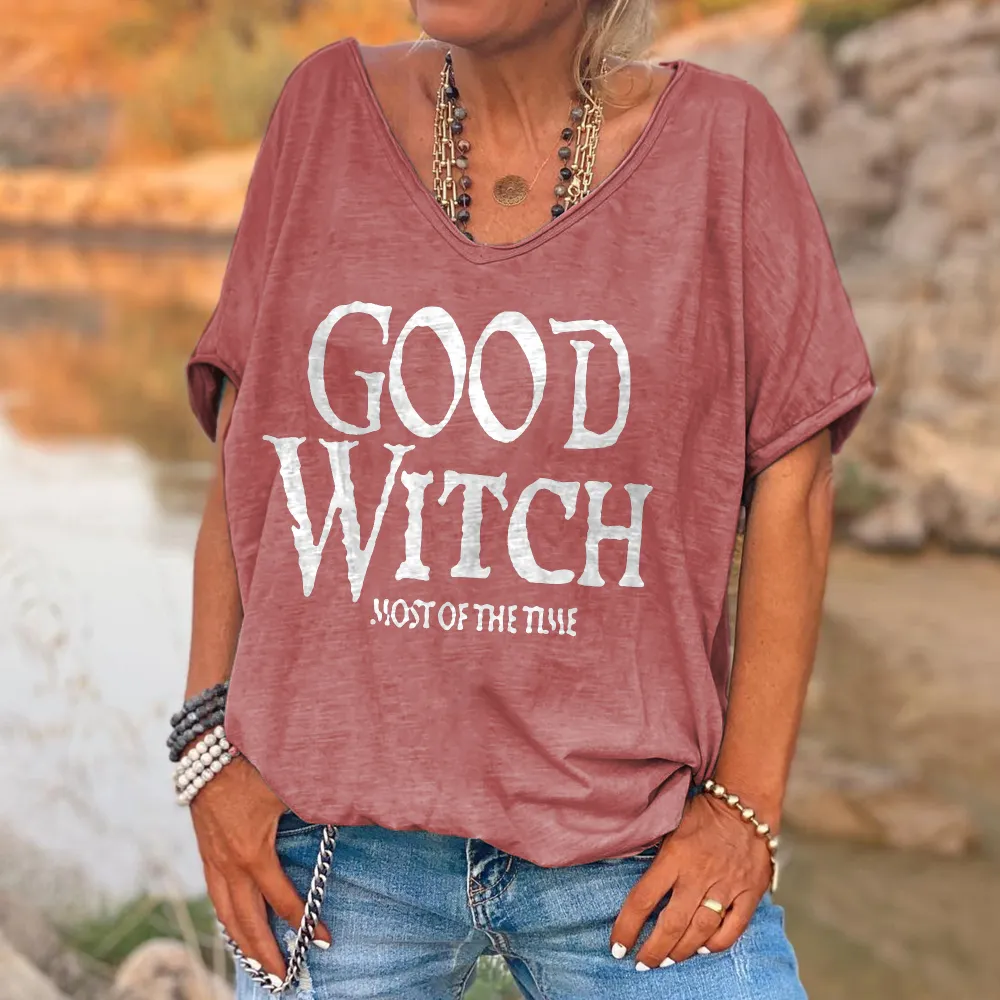 Good Witch Most Of The Time Printed Women's T-shirt