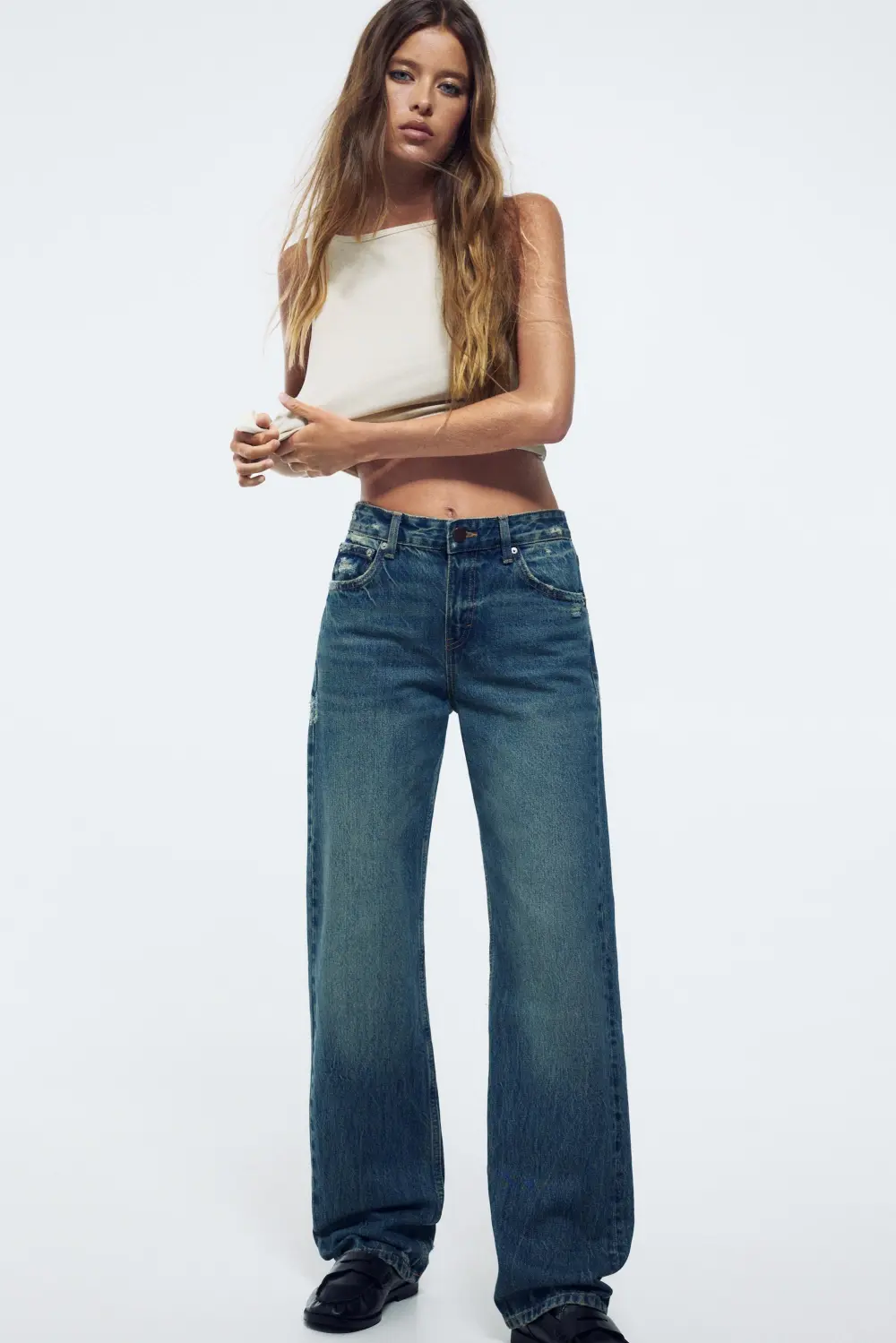 Jeans rectos tiro medio