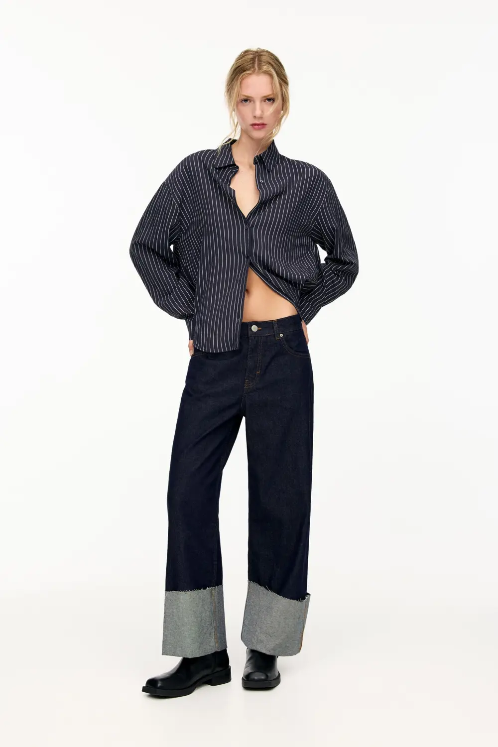 Jeans baggy vuelta bajo