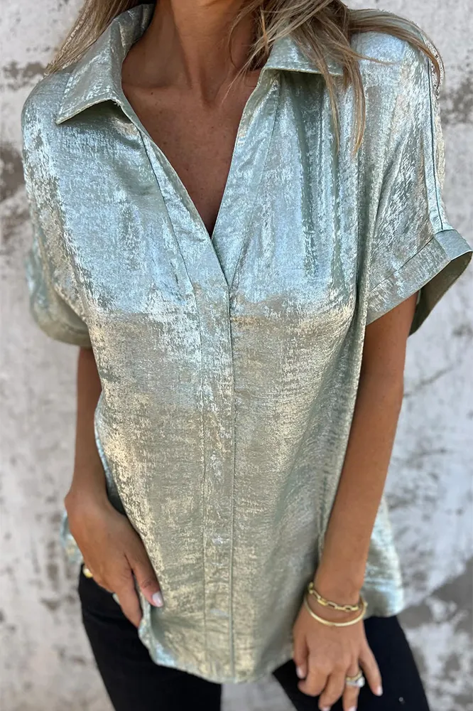 Women's silver hot casual loose shirt