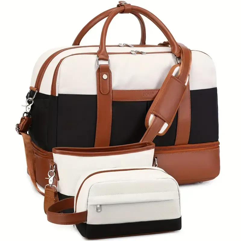 Large Capacity Travel Bag Set - Ultra-Lightweight, Smooth-Glide Zipper, Portable, Adjustable Detachable Strap - Unisex, Daily Commute, Weekend Getaway, Business Trip, Overnight Bag, Versatile Handbag