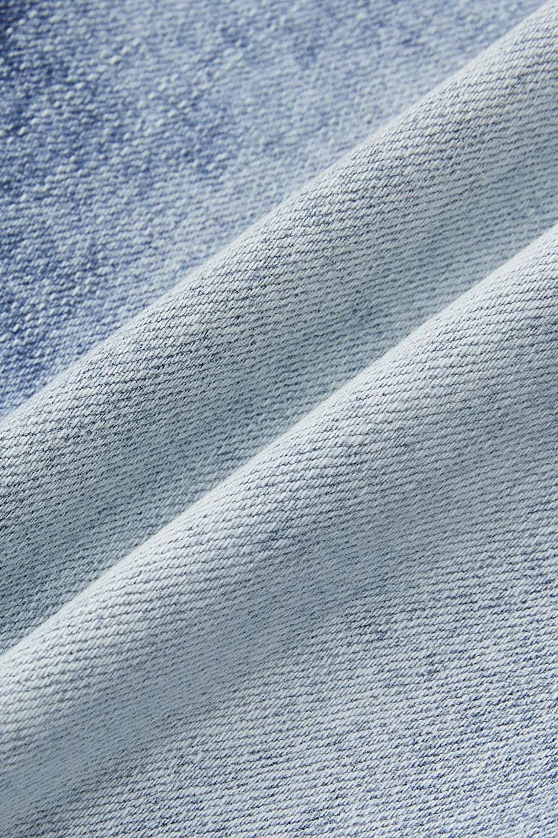 Roll Hem Wash High Stretch High Waist Capri Jeans
