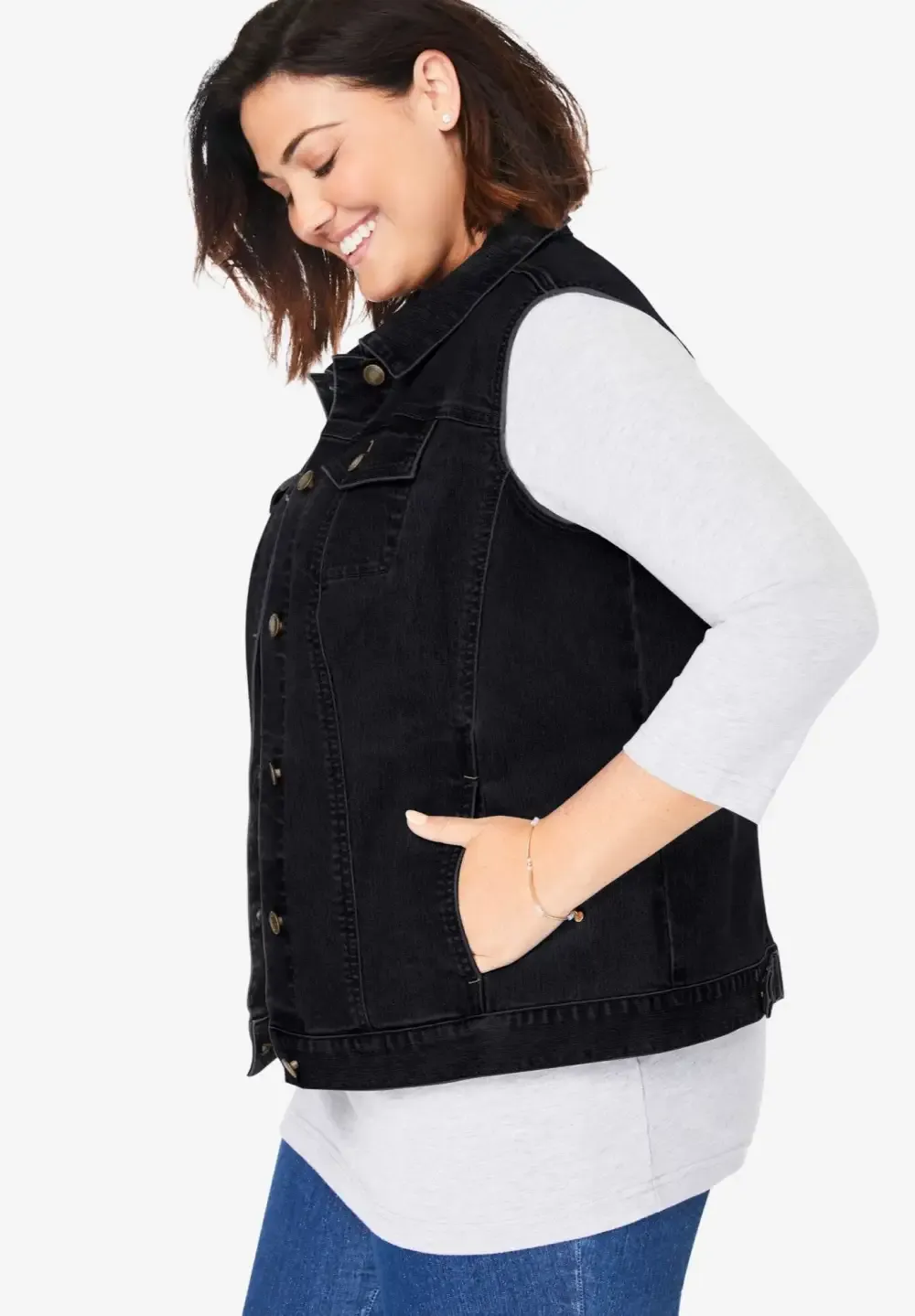 Stretch Denim Vest
