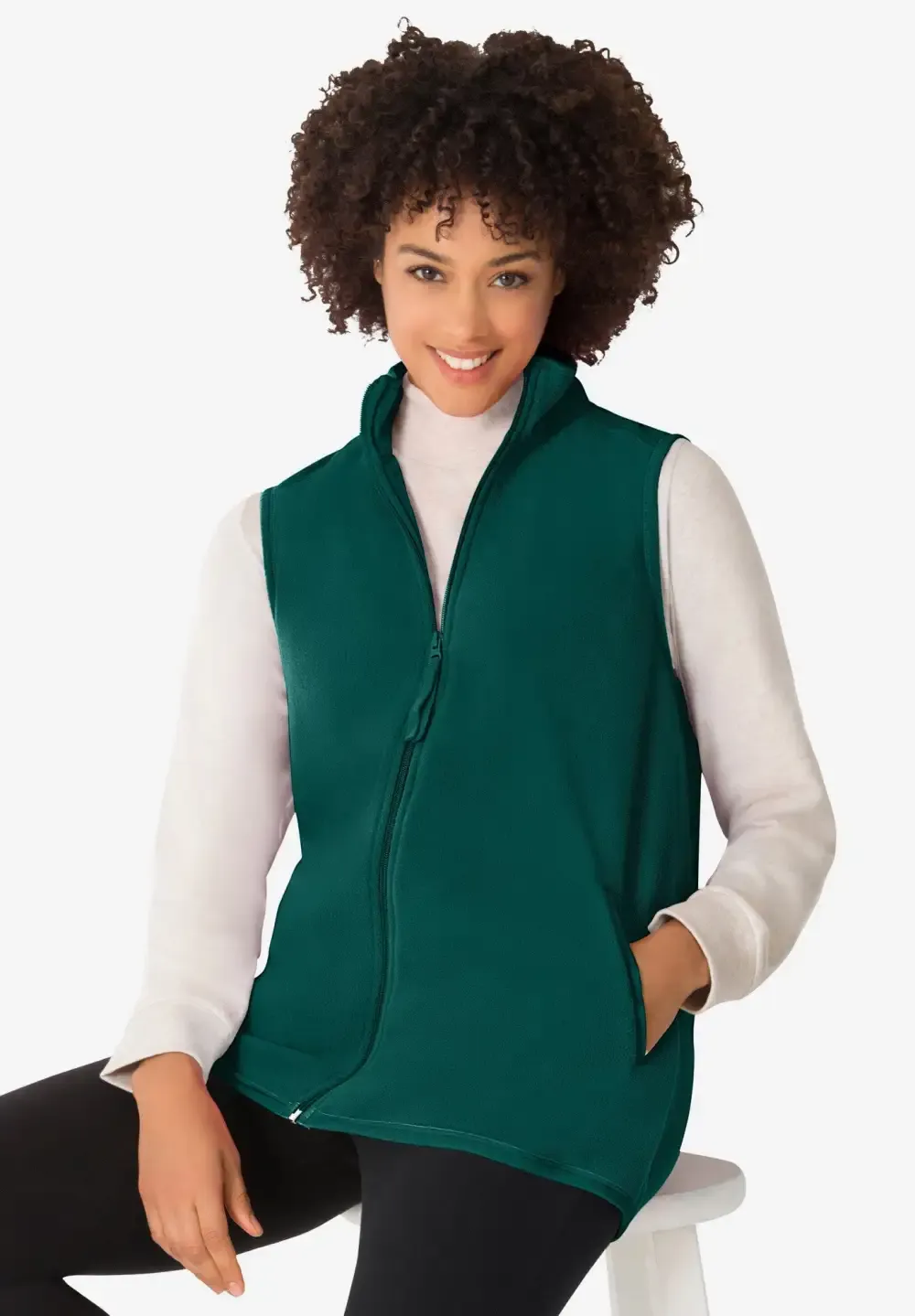 Zip-Front Microfleece Vest