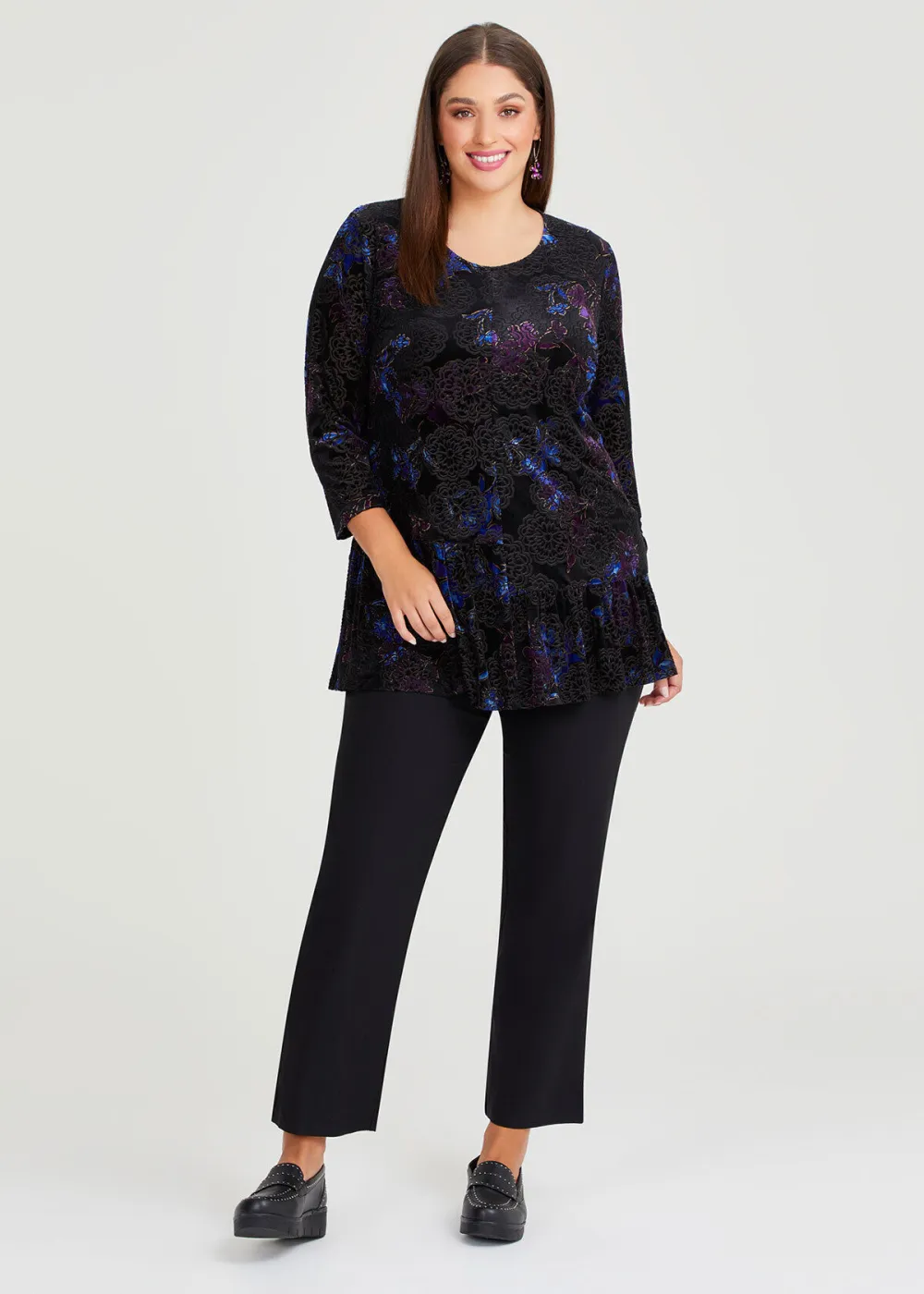Velour Burnout Bridget Top